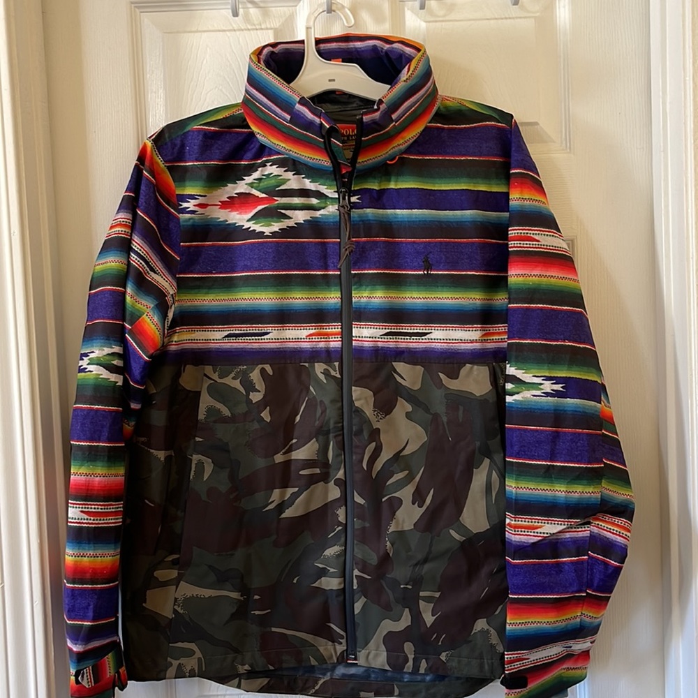 Men's Polo Ralph Lauren Cami Southwestern Serape Jacket RRL Beacon Rugby Hood - Picture 4 of 8